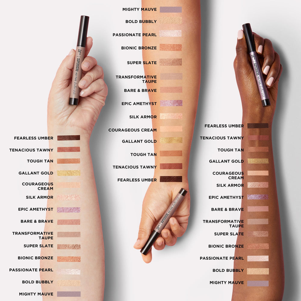 IT Cosmetics Superhero No-Tug Shadow Stick Bold Bubbly provides all-day wear.
