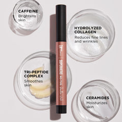 IT Cosmetics Superhero No-Tug Shadow Stick Bold Bubbly waterproof formula stays in place.