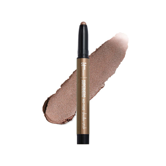 IT Cosmetics Superhero No-Tug Shadow Stick Super Slate close-up cap shows easy-to-use design