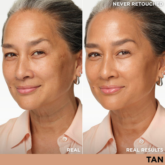 IT Cosmetics CC+ Nude Glow Tan bottle close-up shows SPF 40 protection.