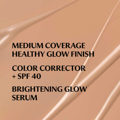 IT Cosmetics CC+ Nude Glow Tan swatch on arm demonstrates buildable medium coverage.