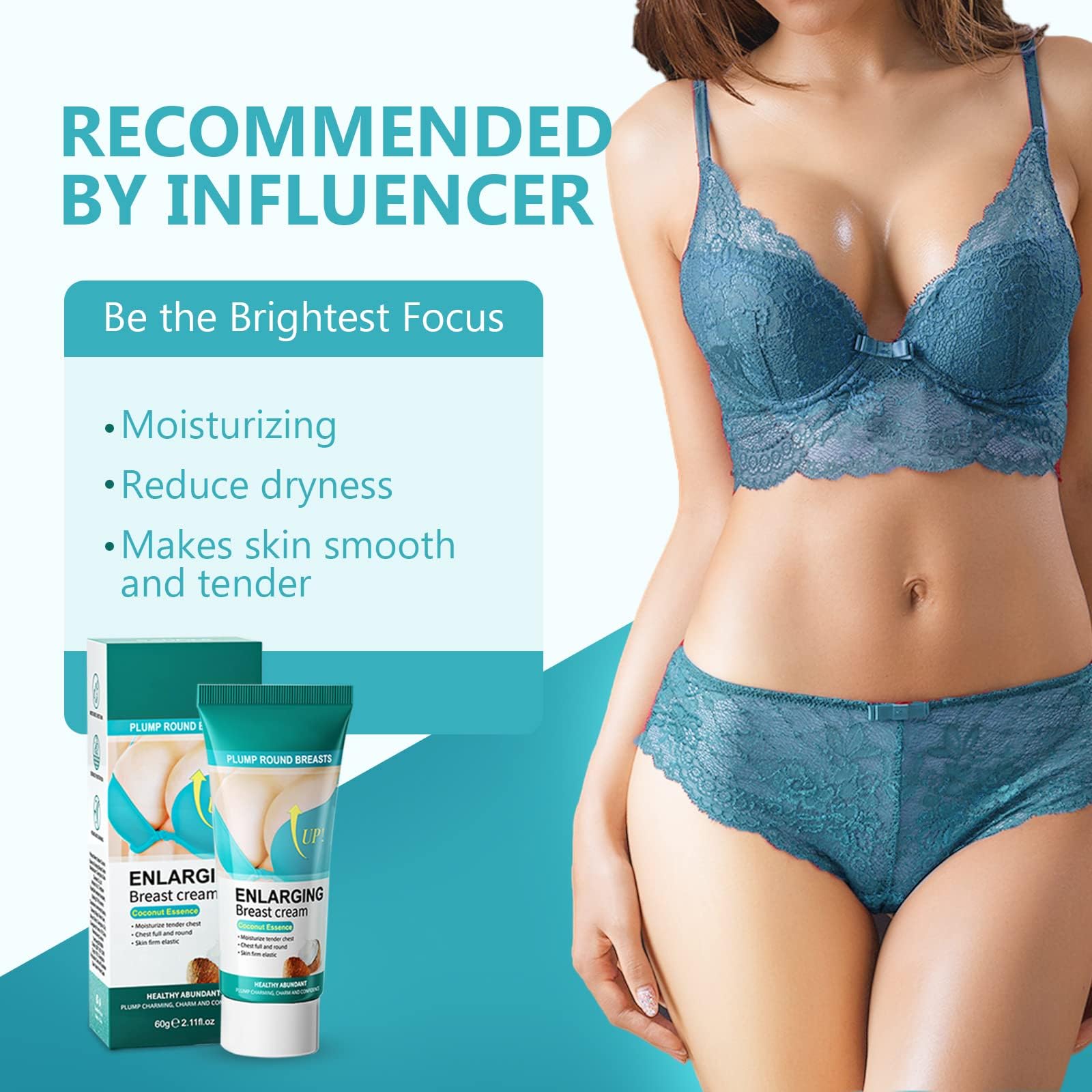 ITECFREELY Cream in use depicts gentle chest massage