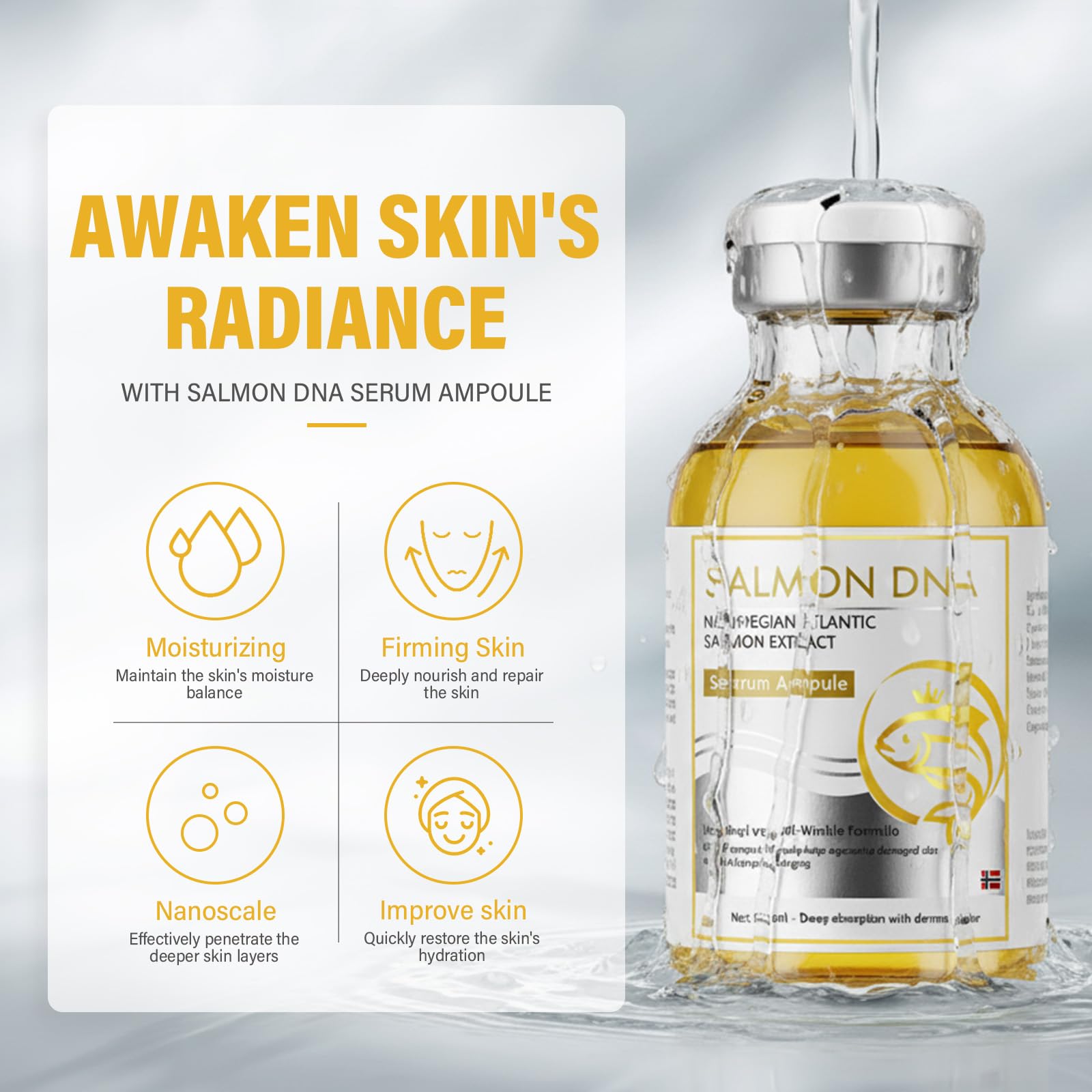 Close-up of serum texture ready to absorb for smoother skin with nourishment.
