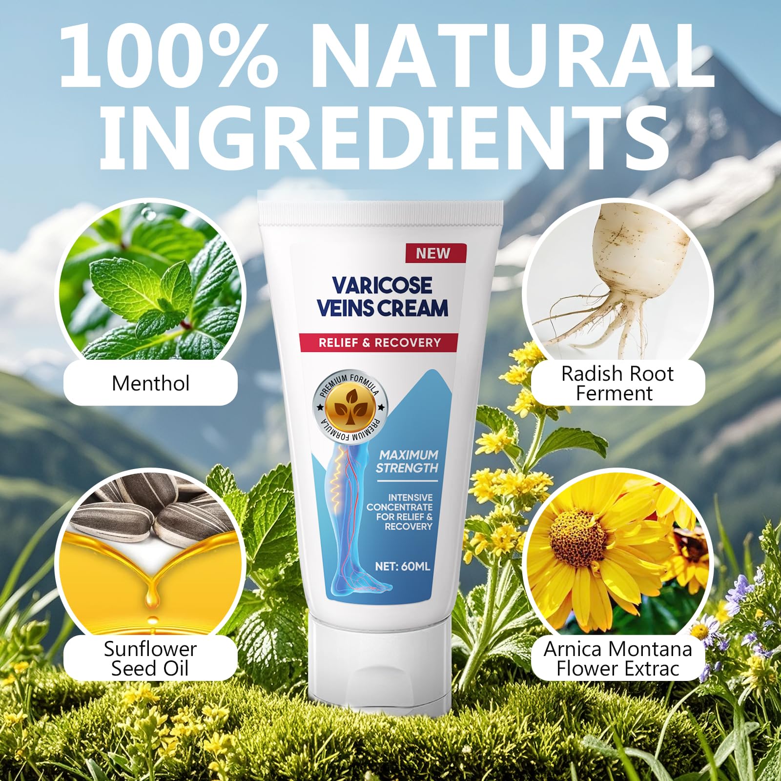 ITECFREELY Varicose Veins Cream creamy texture absorbs quickly for busy days.