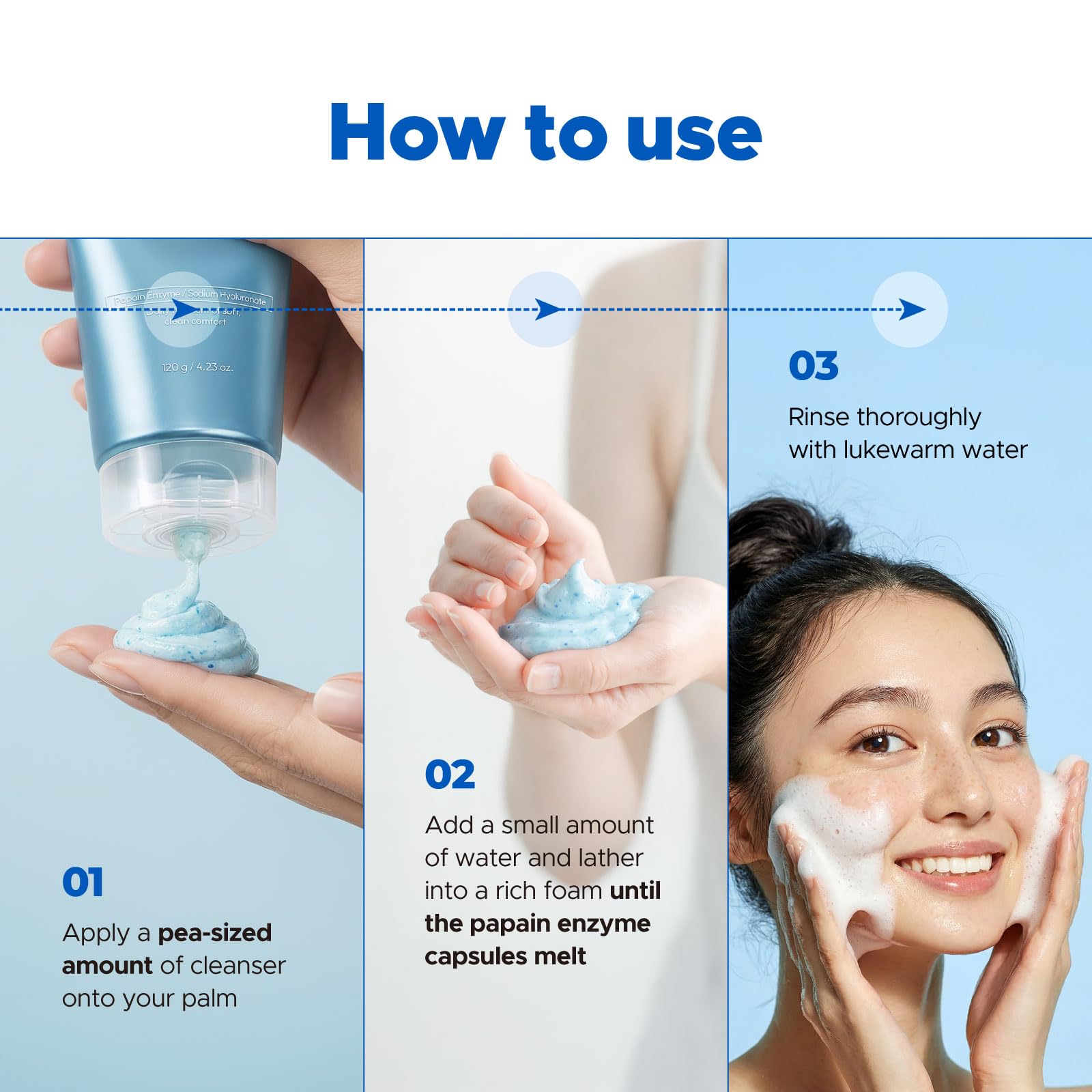 it:fu Deep Pore cleanser with Dead Sea minerals nourishes pores during cleansing.