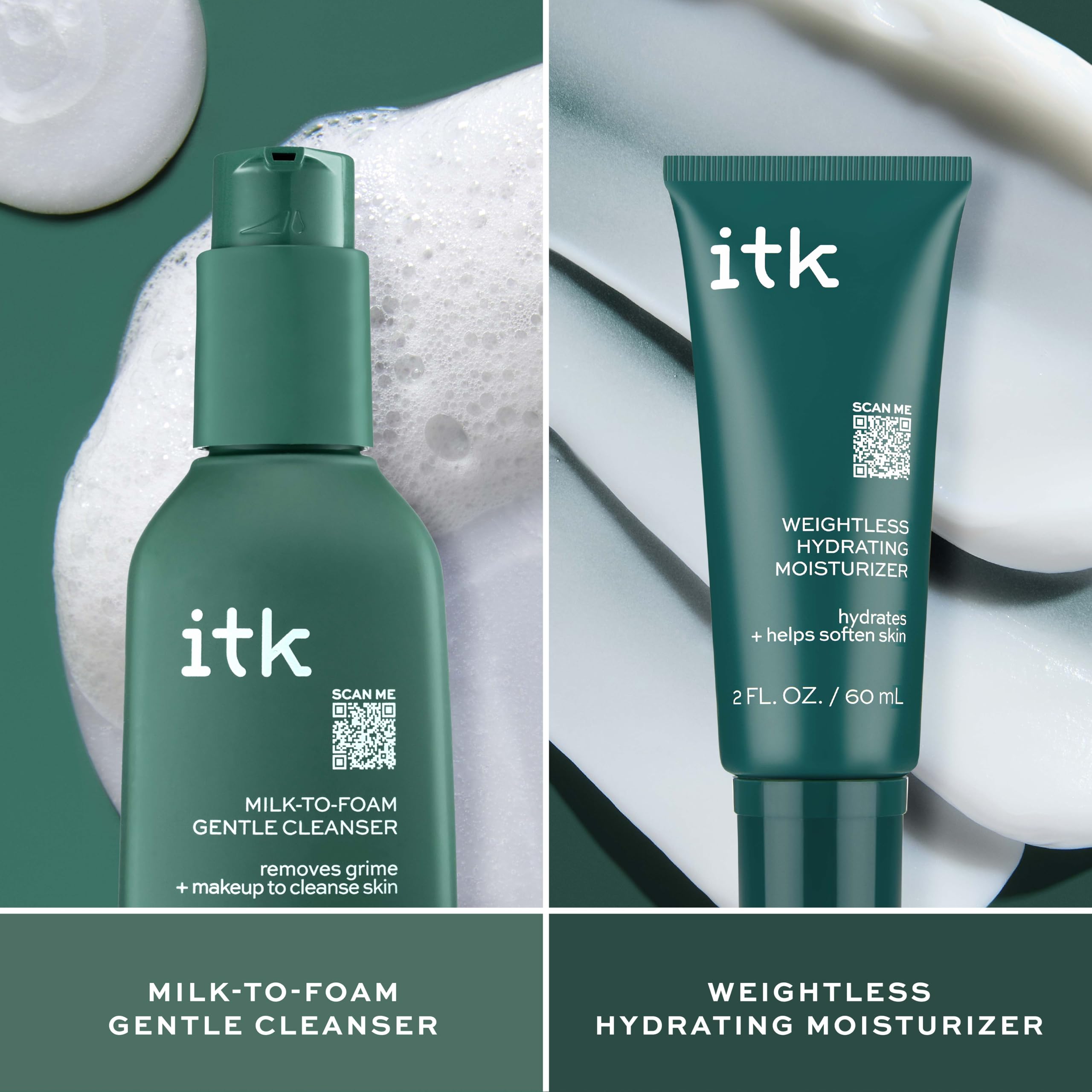 ITK Skincare moisturizer weightless hydration jar provides non-greasy nourishment.