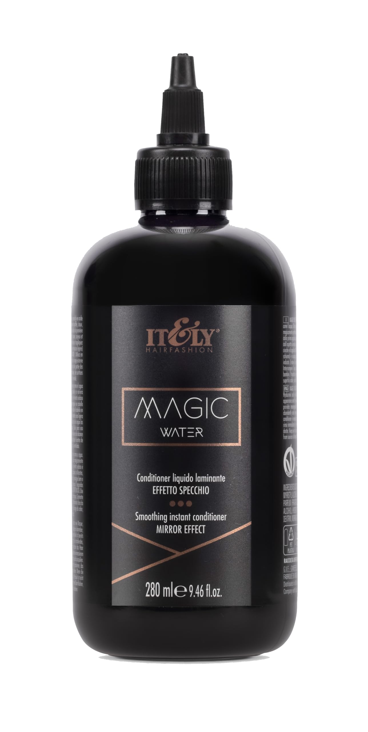 IT&amp;LY Hairfashion Magic Water bottle pour shows laminating action for sleek hair