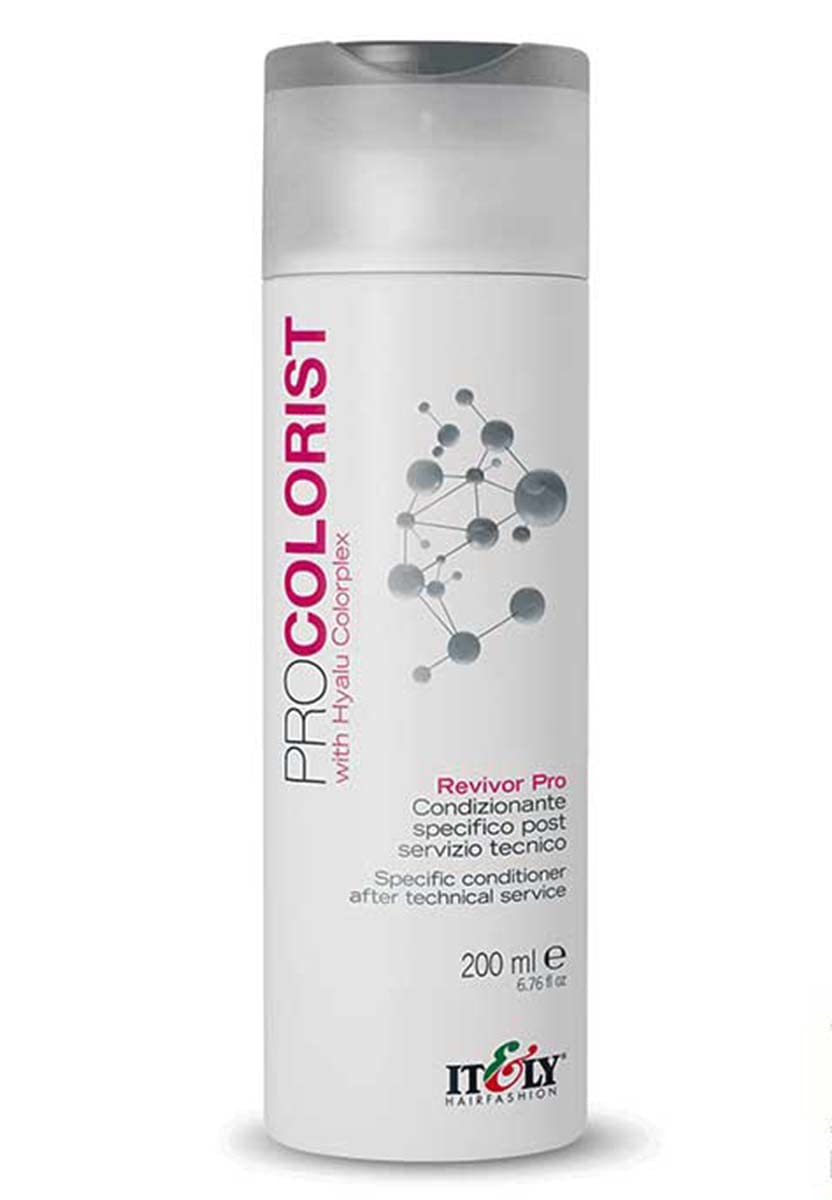 IT&LY ProColorist Revivor Hyalu Colorplex bottle shows color protection and moisture