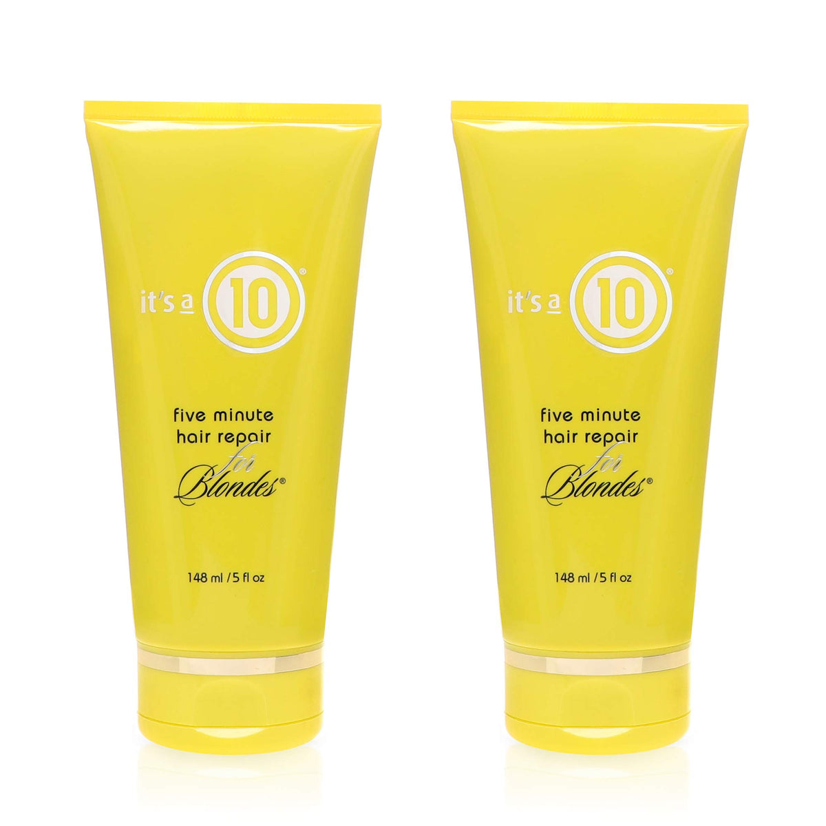 Its 10 Haircare five-minute hair repair for blondes, pack 2, ready for quick results.