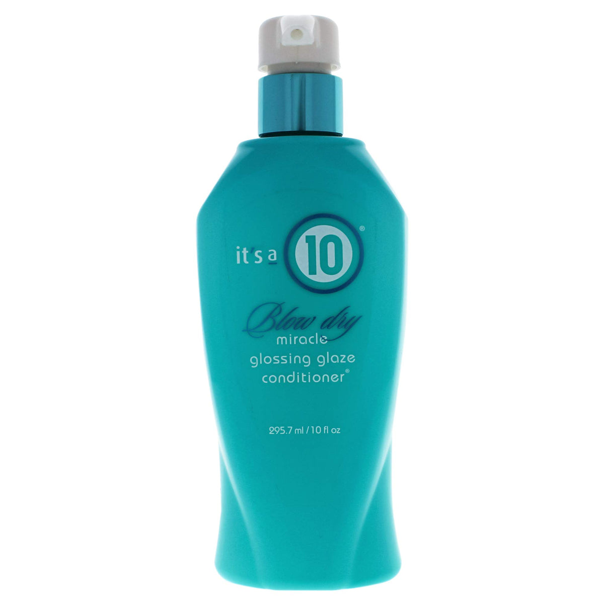 Its 10 Haircare Miracle Blow Dry Glossing Conditioner bottle gleaming with radiant shine