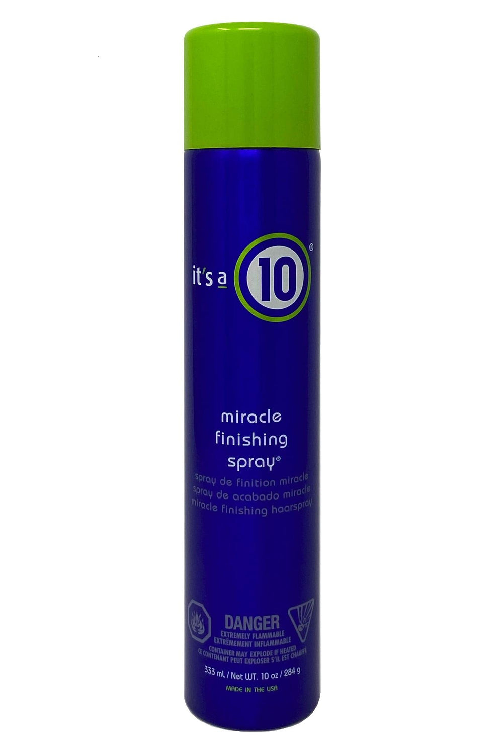Its 10 Haircare Miracle Finishing Spray bottle delivers brushable hold and quick-dry shine.