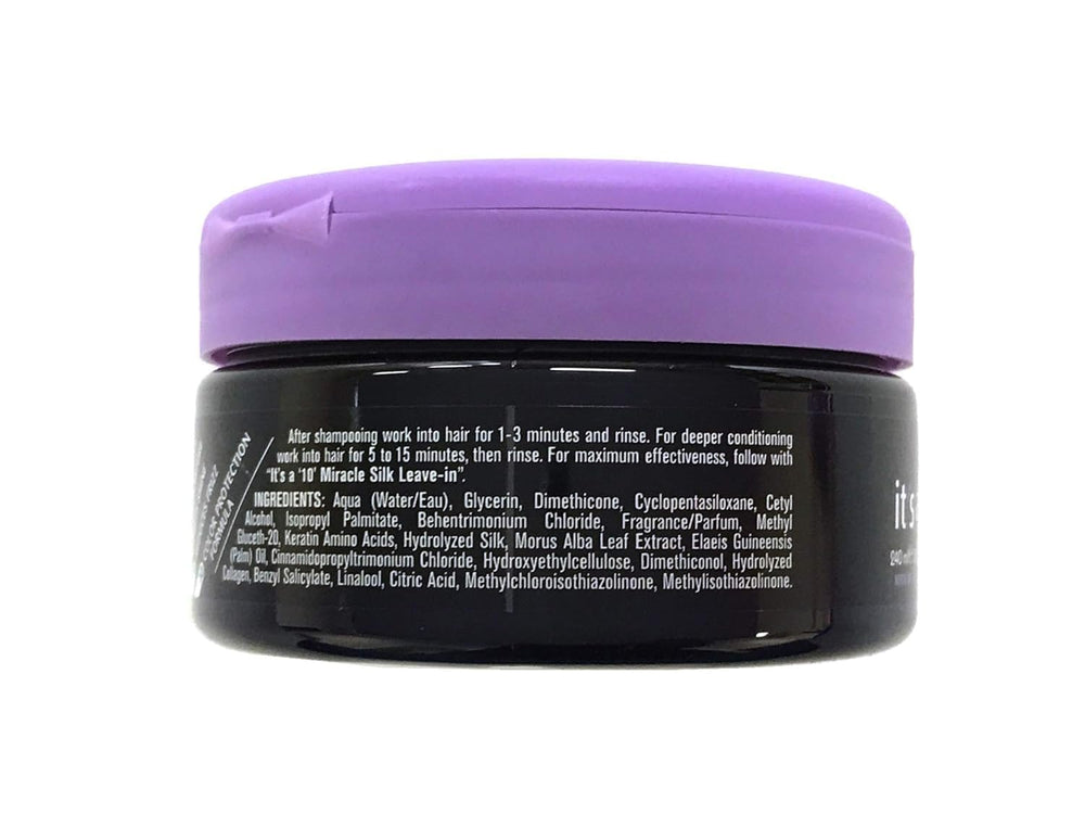 It's 10 Haircare Silk Express Miracle Silk Hair Mask texture close-up for frizz control and softness