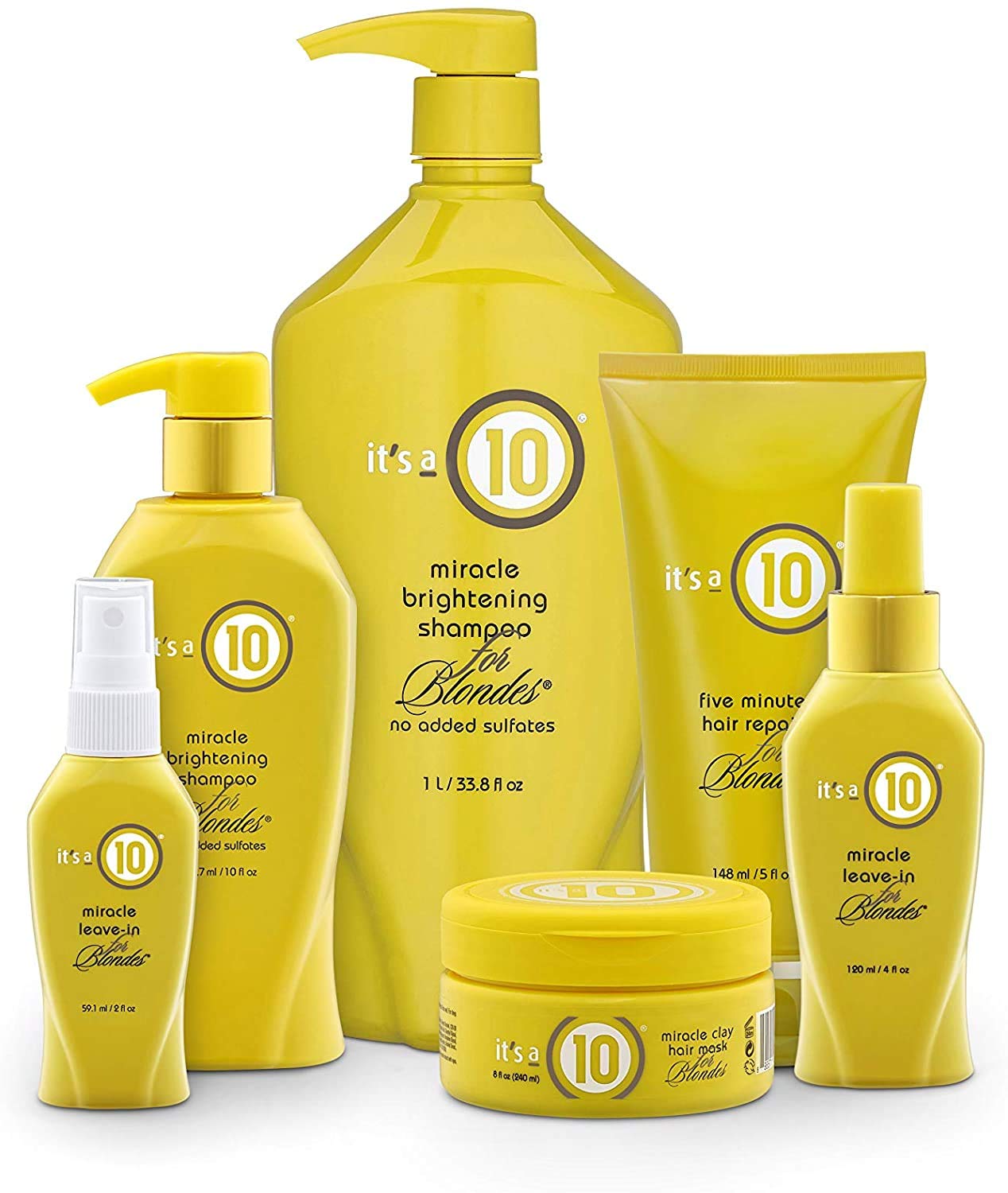 It's a 10 Blonde Leave-In close-up highlights softness and color care.