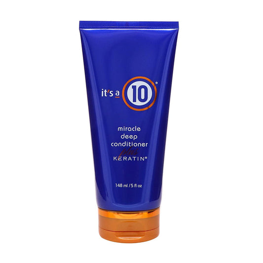 It's A 10 Miracle Deep Conditioner bottle highlighting keratin for moisture and shine.