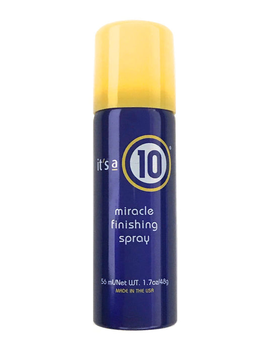 It's a 10 Miracle Finishing Spray bottle for lightweight hold, radiant shine, and quick-drying performance.