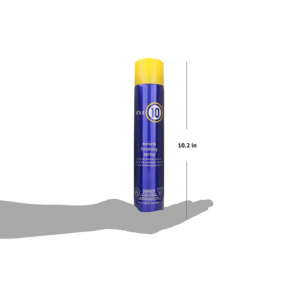 It's a 10 Miracle Finishing Spray dispense delivering light, even coverage