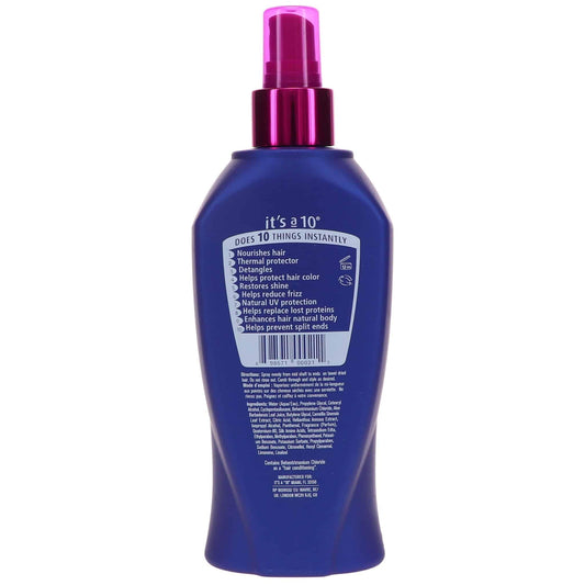 It's A 10 Haircare Miracle Leave-In Conditioner Spray in action for easy detangling.