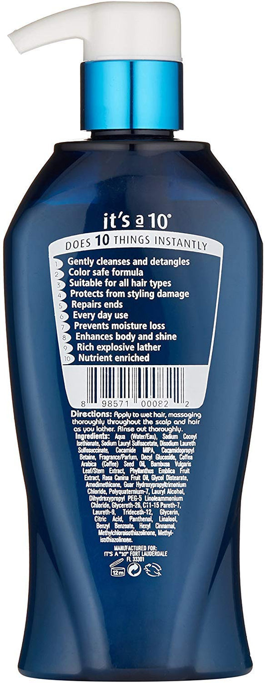 It's a 10 Haircare Potion 10 Miracle Repair Shampoo demonstrates rich lather for smoother strands