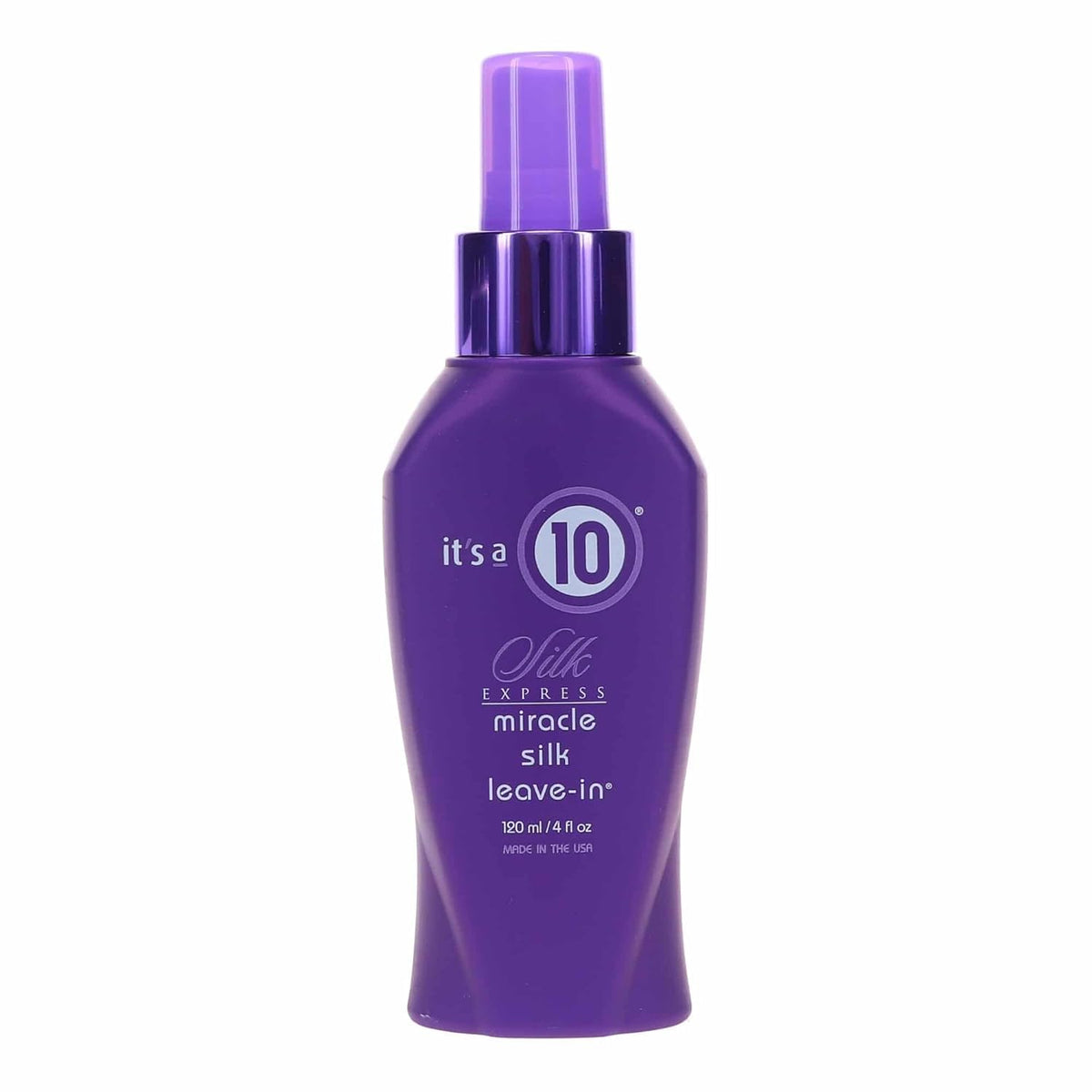 It's a 10 Silk Express Leave-In bottle showing detangling and silky smoothness.
