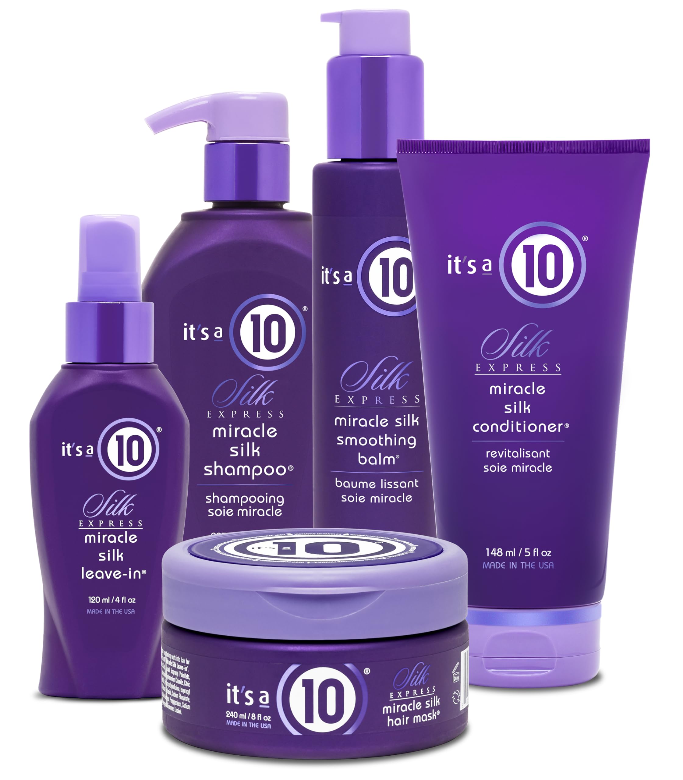 It's a 10 Silk Express Leave-In packaging shows compact travel-friendly design.