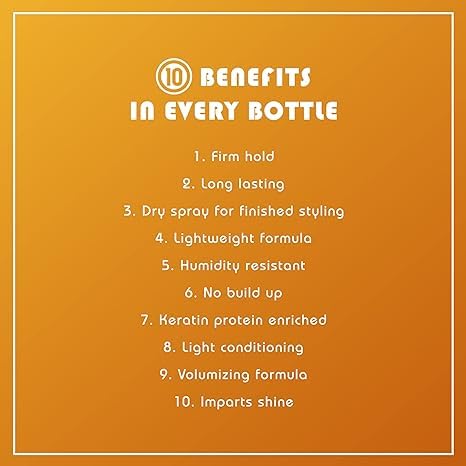 Its A 10 humidity-resistant spray used on styled hair.