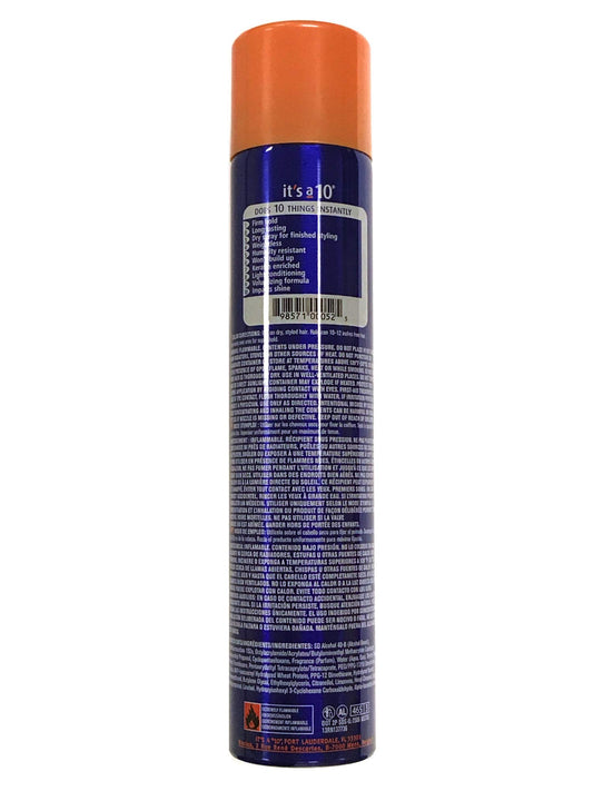 Its A 10 Keratin spray in action provides a brushable finish.
