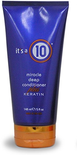 It's a 10 Miracle Deep Conditioner Plus Keratin bottle in a four-pack; nourishes and detangles.