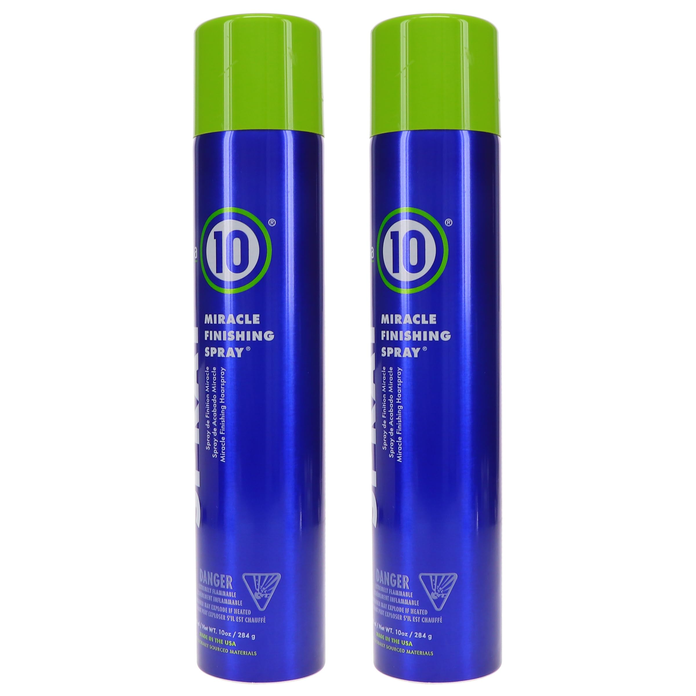 Its a 10 Miracle Finishing Spray mist being sprayed for quick-dry, lasting shine