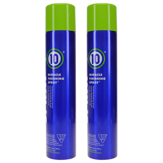 Its a 10 Miracle Finishing Spray mist being sprayed for quick-dry, lasting shine