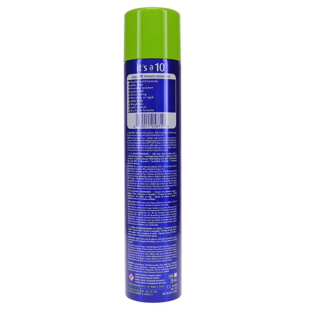 Its a 10 Miracle Finishing Spray lifestyle shot for everyday styling