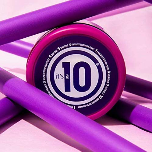 It's a 10 Miracle Hair Mask 8 oz application spread demonstrates easy smoothing.
