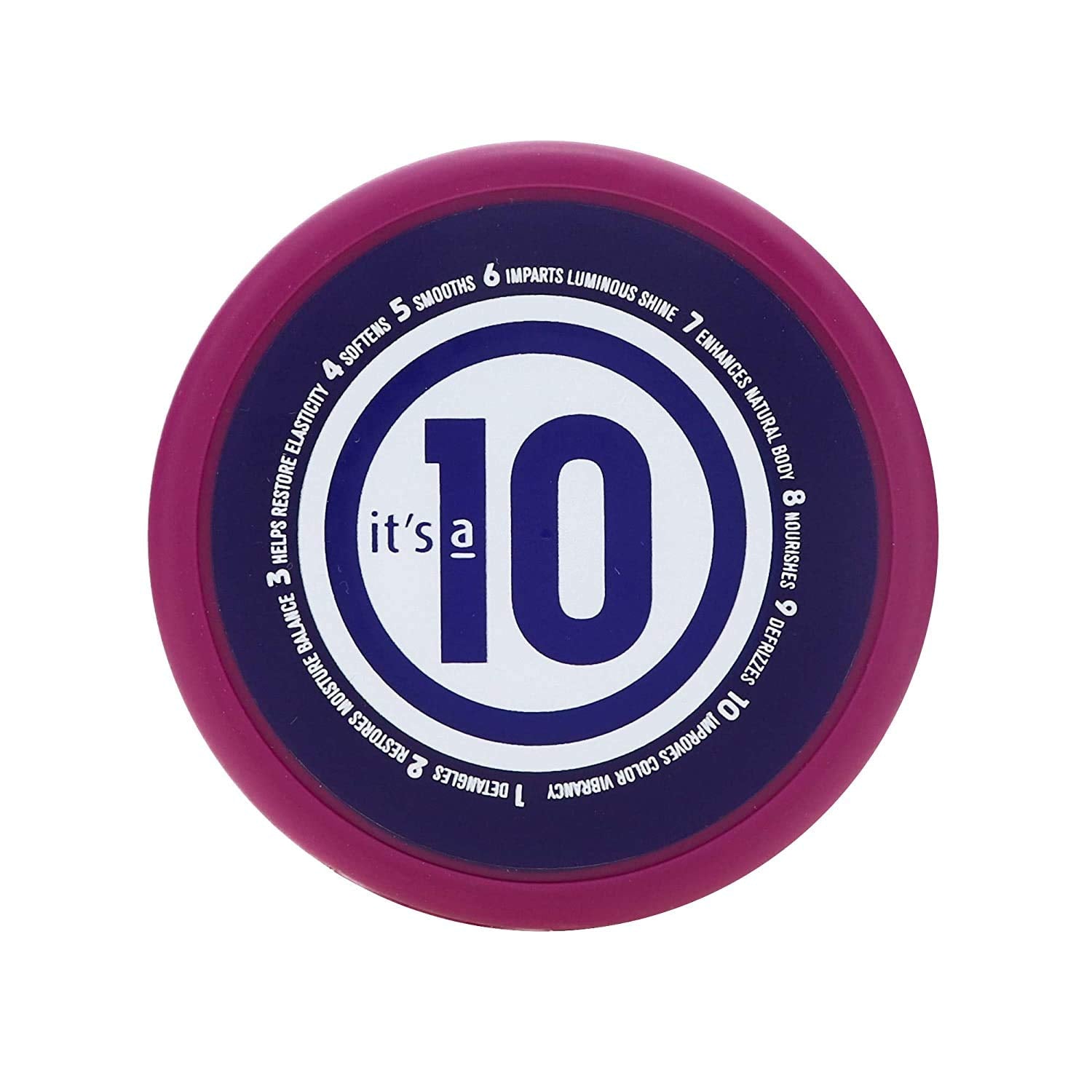 It's a 10 Miracle Hair Mask 8 oz rich-cream texture showing smoothing benefits.