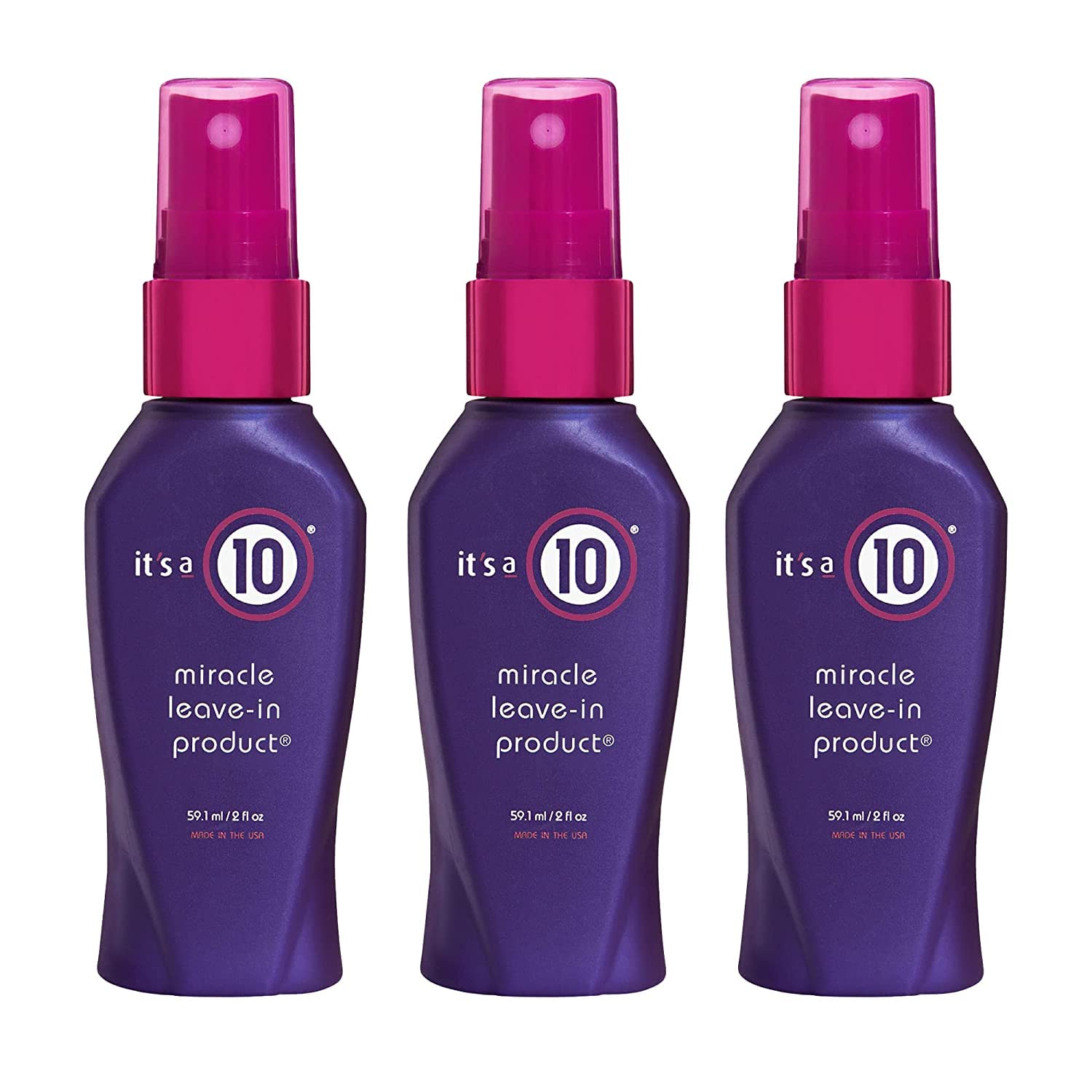 It's a 10 Miracle Leave-In bottle pour, smoothing hair and adding natural shine