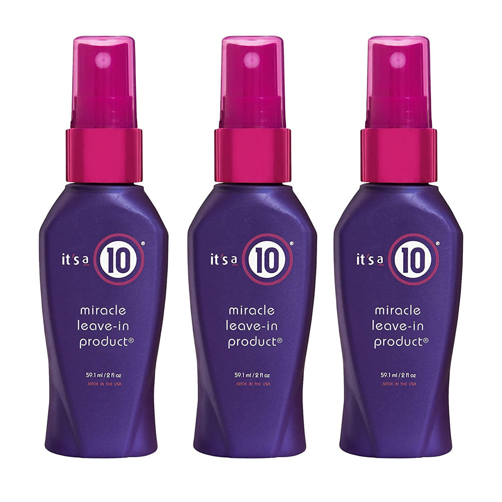 It's a 10 Miracle Leave-In bottle pour, smoothing hair and adding natural shine