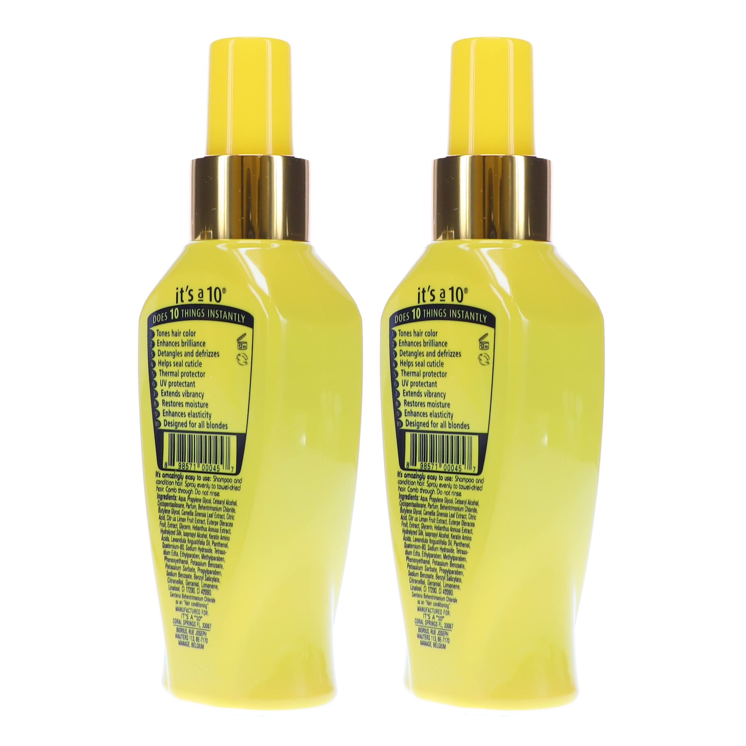 ITS A 10 Miracle Leave-In for Blondes hair with shine and softness.