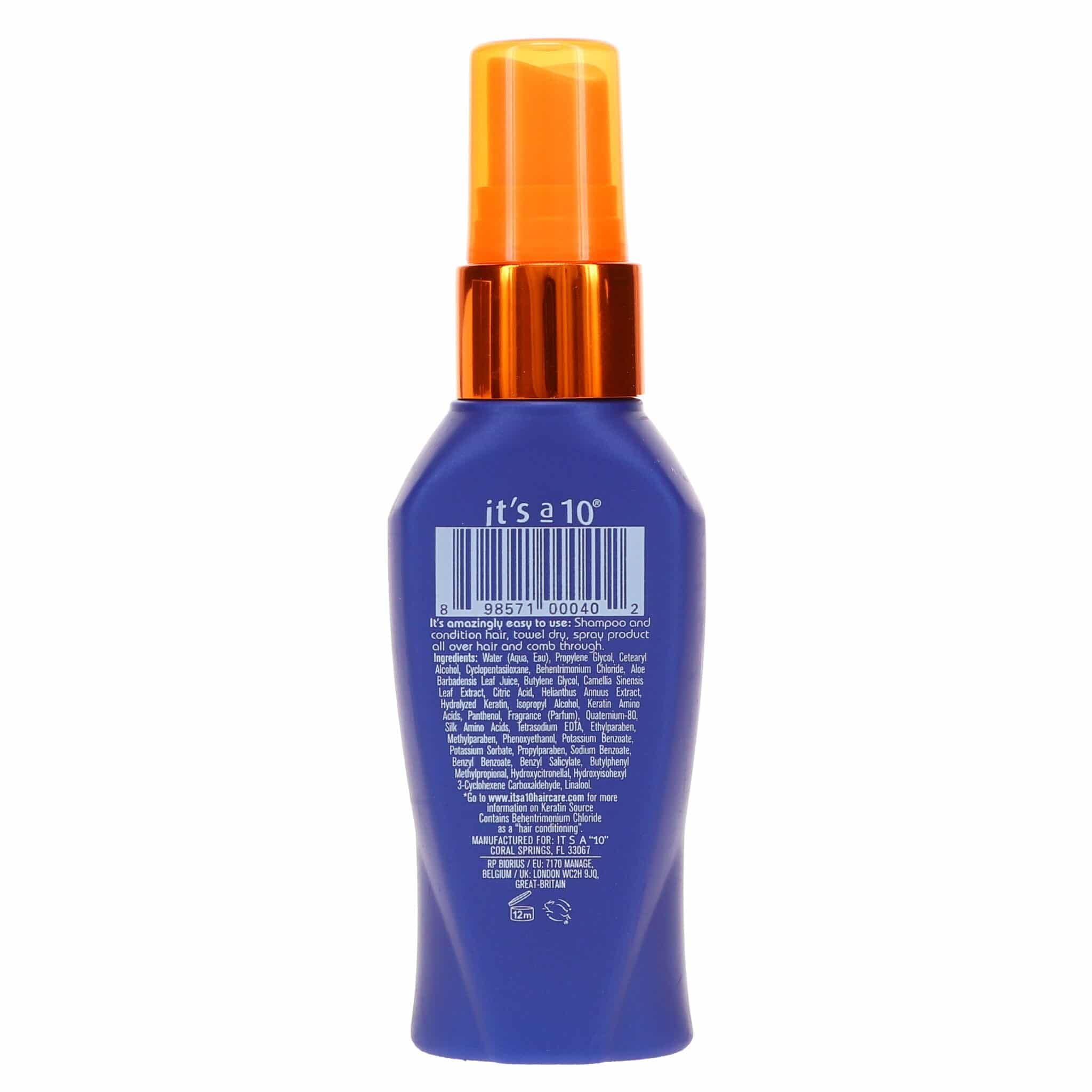 It's A 10 Miracle Leave-In Keratin application shows even distribution for shiny, manageable hair.