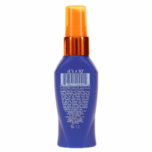 It's A 10 Miracle Leave-In Keratin application shows even distribution for shiny, manageable hair.