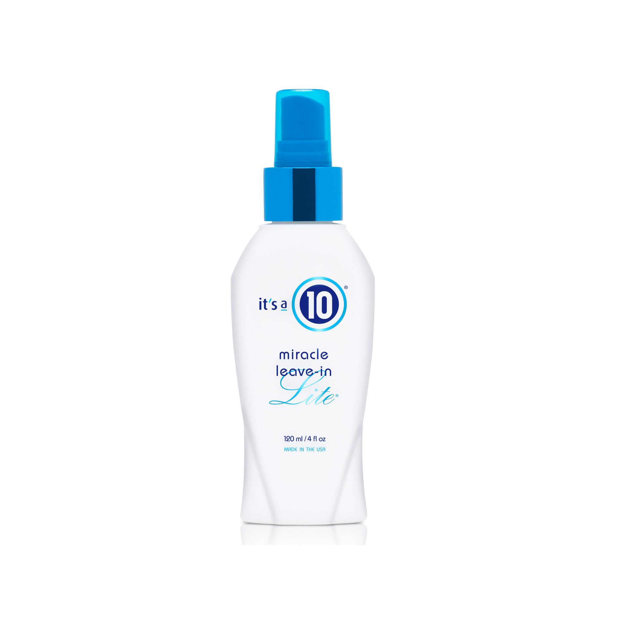 It's a 10 Miracle Leave-In Lite bottle shows weightless detangling for smooth styling.