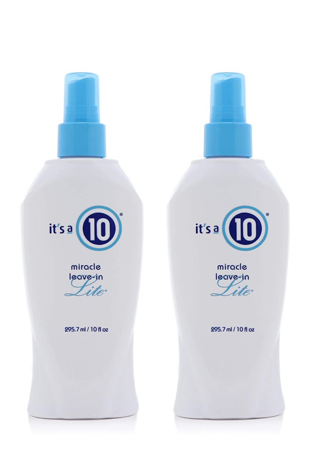 It's a 10 Miracle Leave-In Lite bottle for detangling and frizz-free styling on color-treated hair.