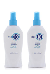 It's a 10 Miracle Leave-In Lite bottle for detangling and frizz-free styling on color-treated hair.
