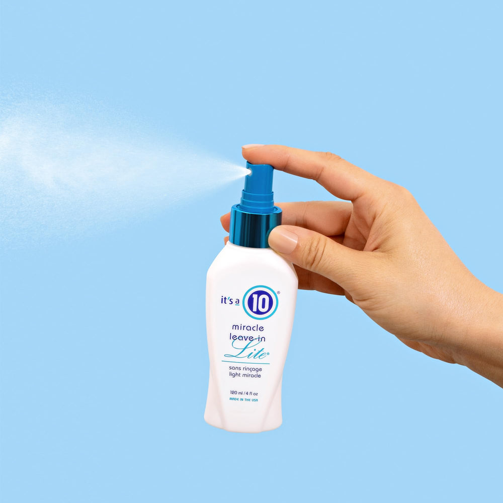 It's a 10 Miracle Leave-In Lite demonstrates silkiness during application.