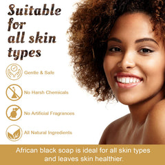 It's Pure Natural African Black Soap with Coconut Oil lather on skin showcasing cleansing texture