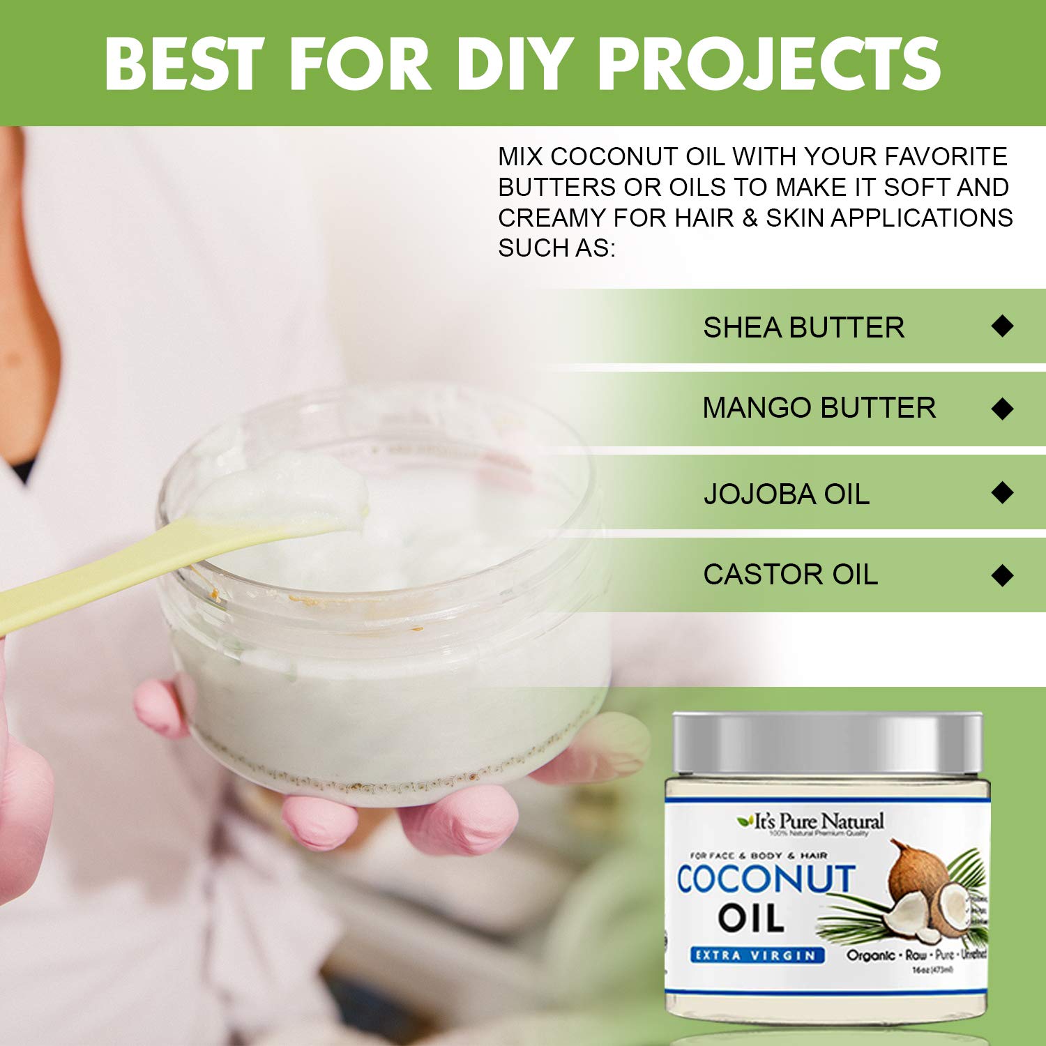 It's Pure Natural coconut oil scalp treatment for nourished roots.