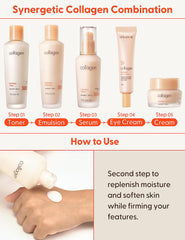 Its Skin Collagen Nutrition Emulsion packaging highlights marine collagen benefits.