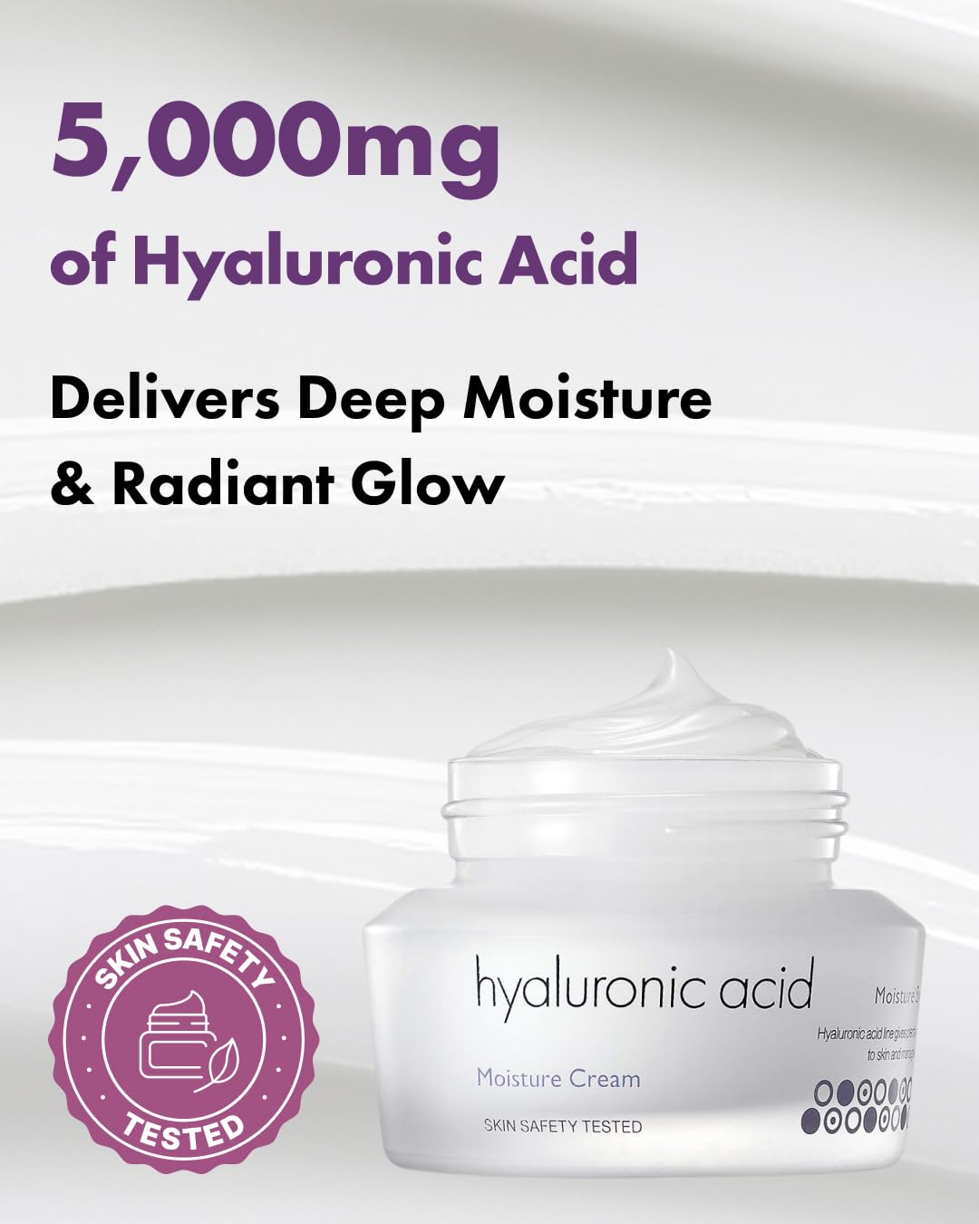 Its Skin Hyaluronic Acid Moisture Cream applied to face for gentle daily moisture.