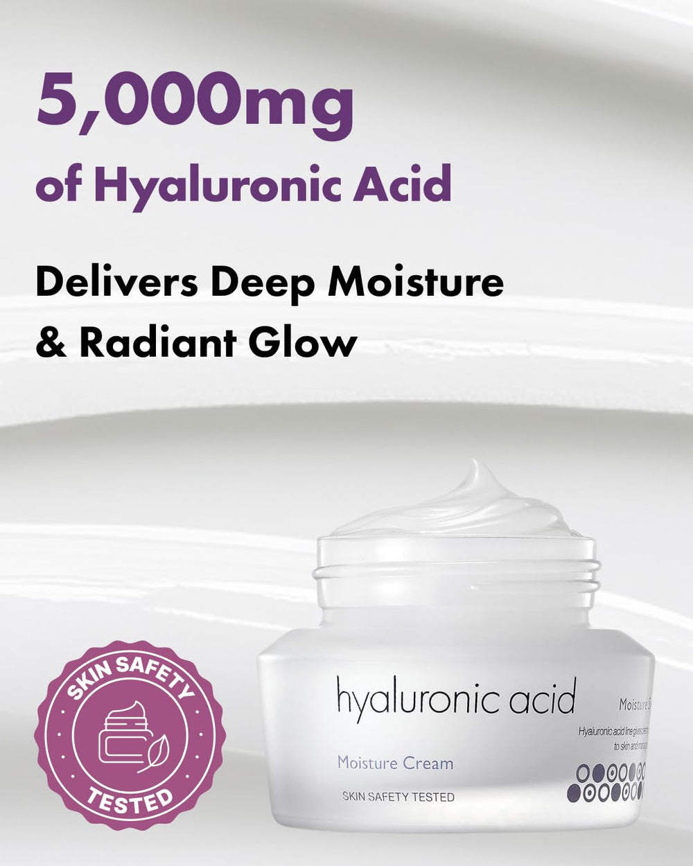 Its Skin Hyaluronic Acid Moisture Cream applied to face for gentle daily moisture.
