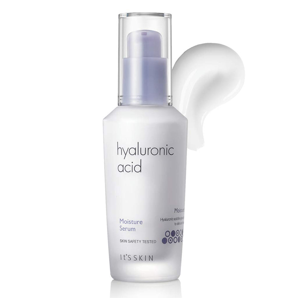 It'S SKIN Hyaluronic Acid Moisture Serum bottle pour for instant hydration and radiant skin.