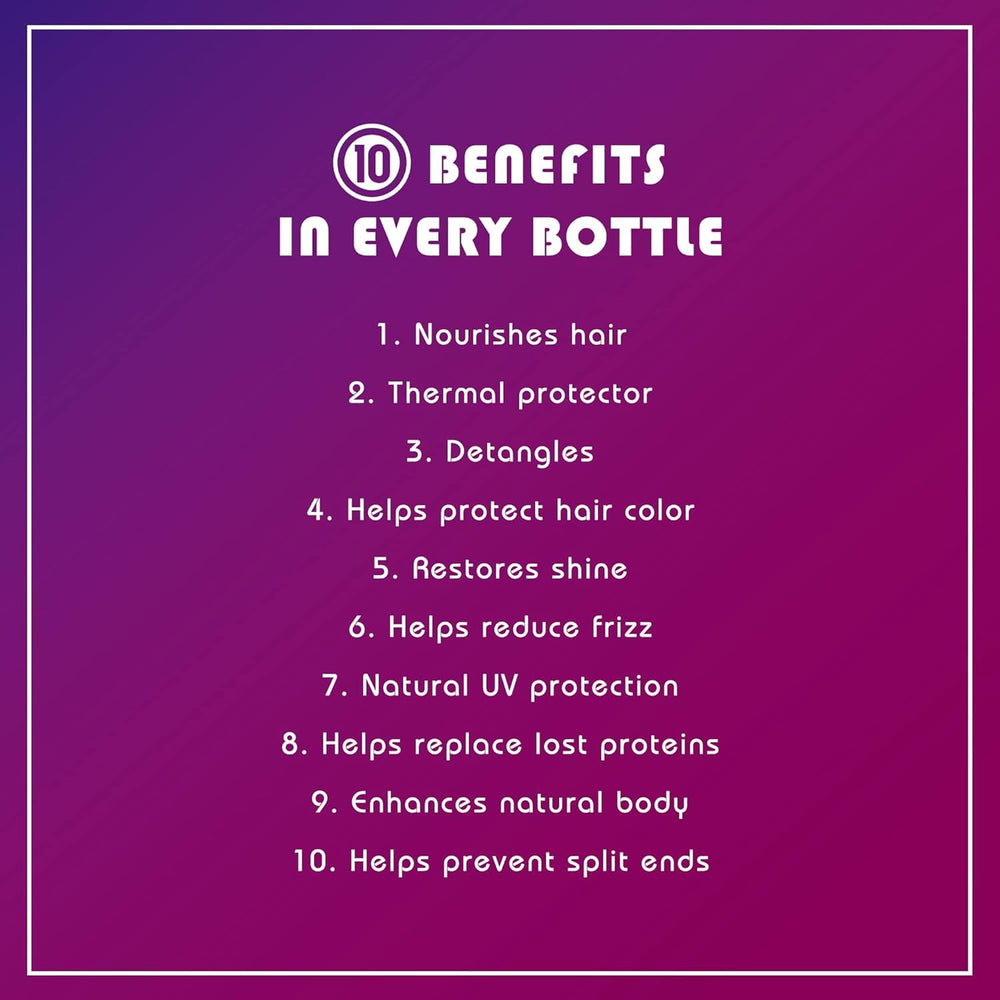 It's a 10 Haircare Miracle Leave-In damp-hair usage for smoothness.