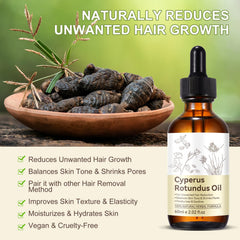 ITSDAWN Cyperus Rotundus Oil texture close-up shows light, non-greasy feel.
