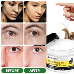 ITSDAWN snail mucin 92% cream application routine for gentle daily massage